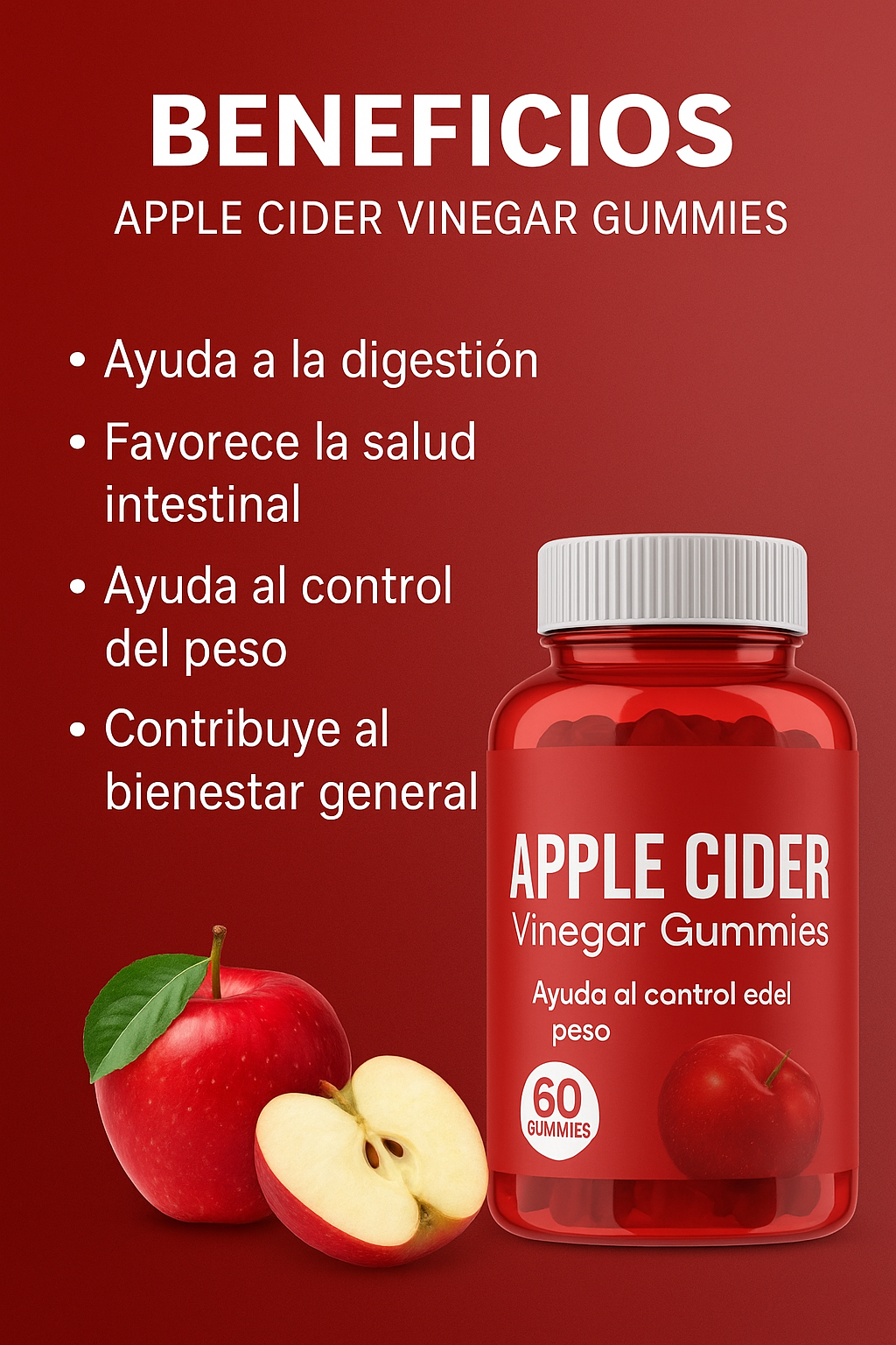 Oferta pack 2 gominolas Apple Cider de vinagre de manzana