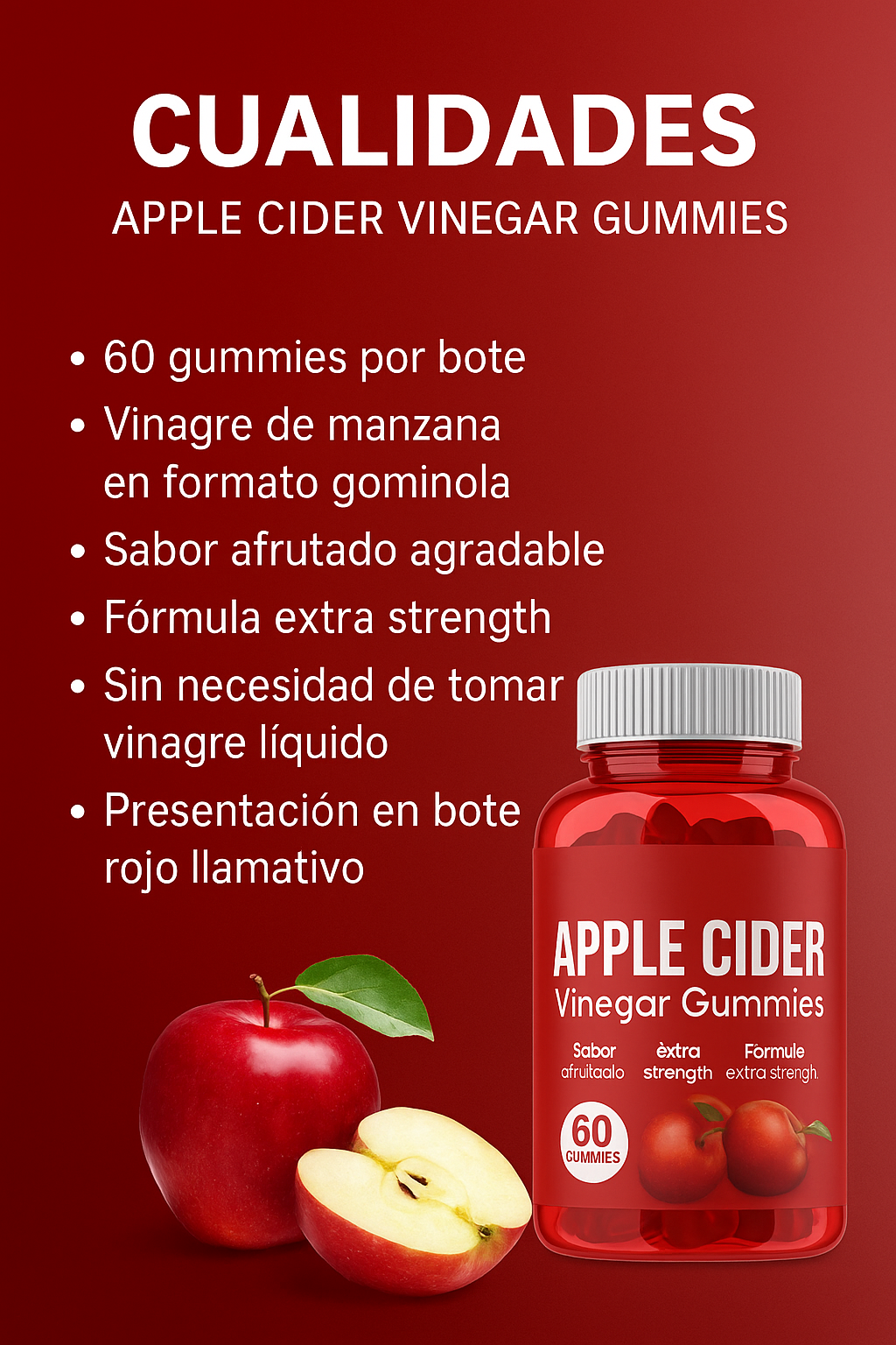 Gominolas Apple Cider con vinagre de manzana