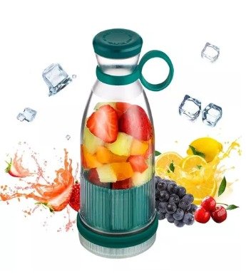 Mini licuadora portátil verde 380 ml con 4 cuchillas - detalle 4
