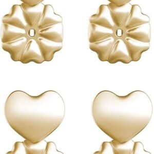 Cierres elevadores para pendientes dorados pack 2 pares