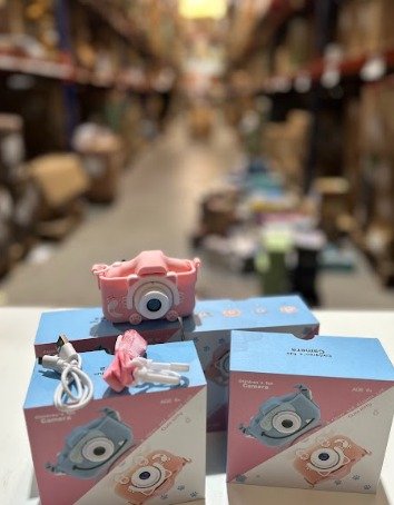 Cámara infantil 1080p con correa y pantalla de 2 pulgadas – gato rosa - detalle 4