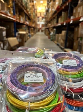 Pack de 10 filamentos PLA 1,75 mm para impresión 3D – varios colores - detalle 2