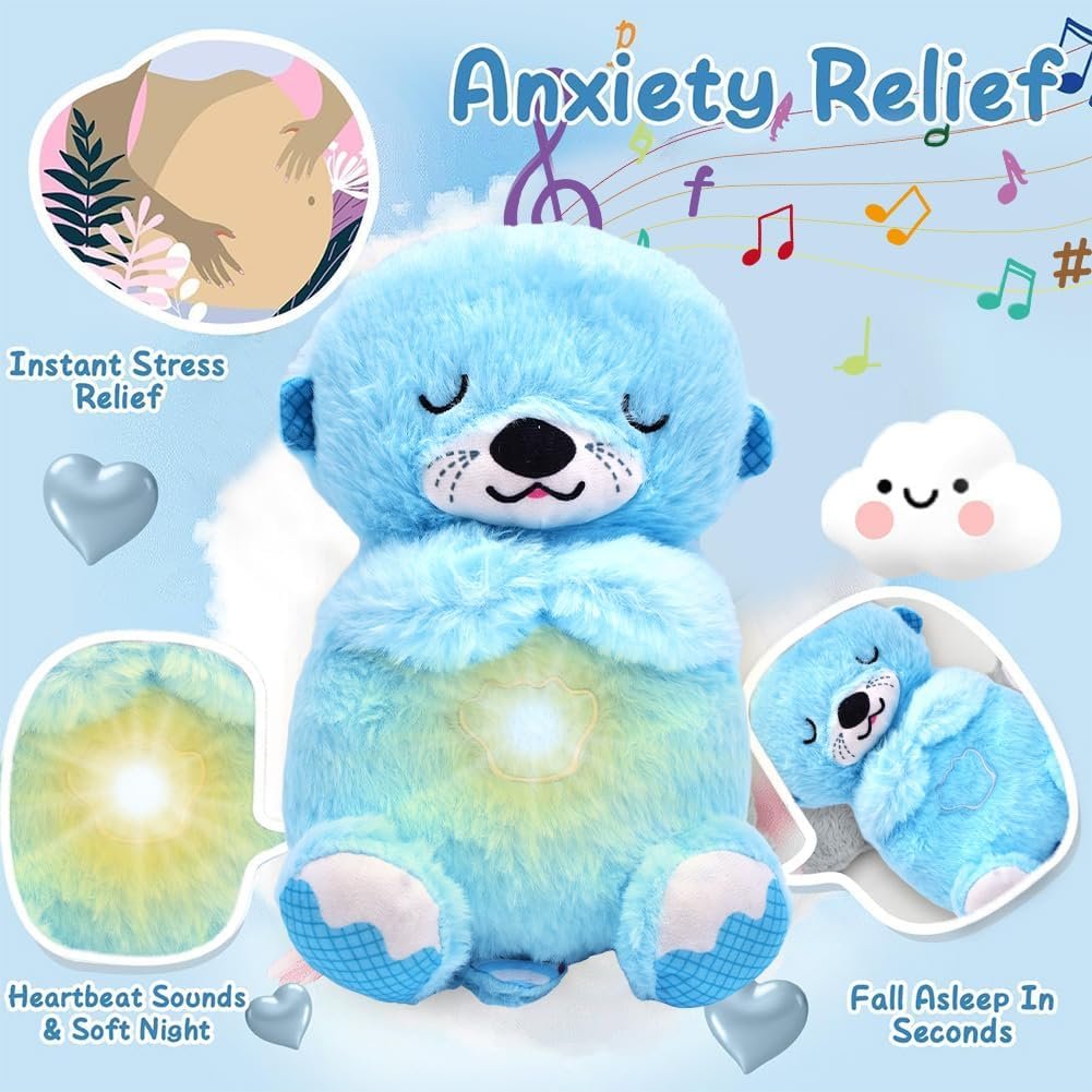 Peluche interactivo nutria azul con movimiento y sonidos