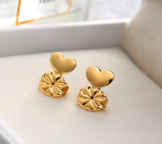 Cierres elevadores para pendientes dorados – 2 pares - detalle 2