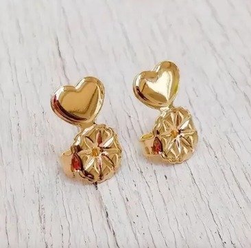 Cierres elevadores para pendientes dorados – 2 pares - detalle 3