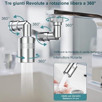 Aireador de grifo giratorio 360° con 2 modos de salida - detalle 2