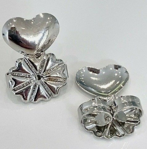 Cierres elevadores para pendientes plateados – 2 pares - detalle 2