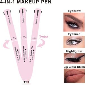 Lápiz de maquillaje 4 en 1 para ojos, cejas y labios
