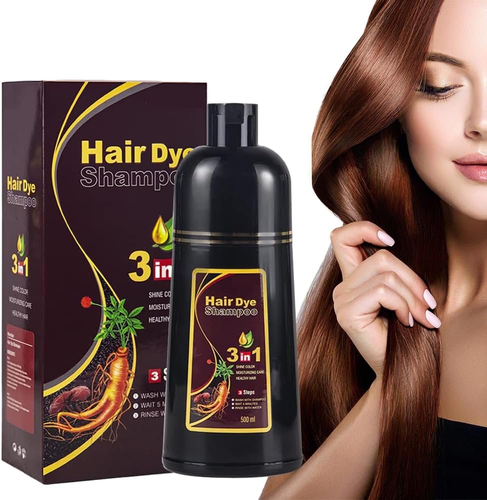 Champú colorante castaño claro para cubrir canas – 500 ml