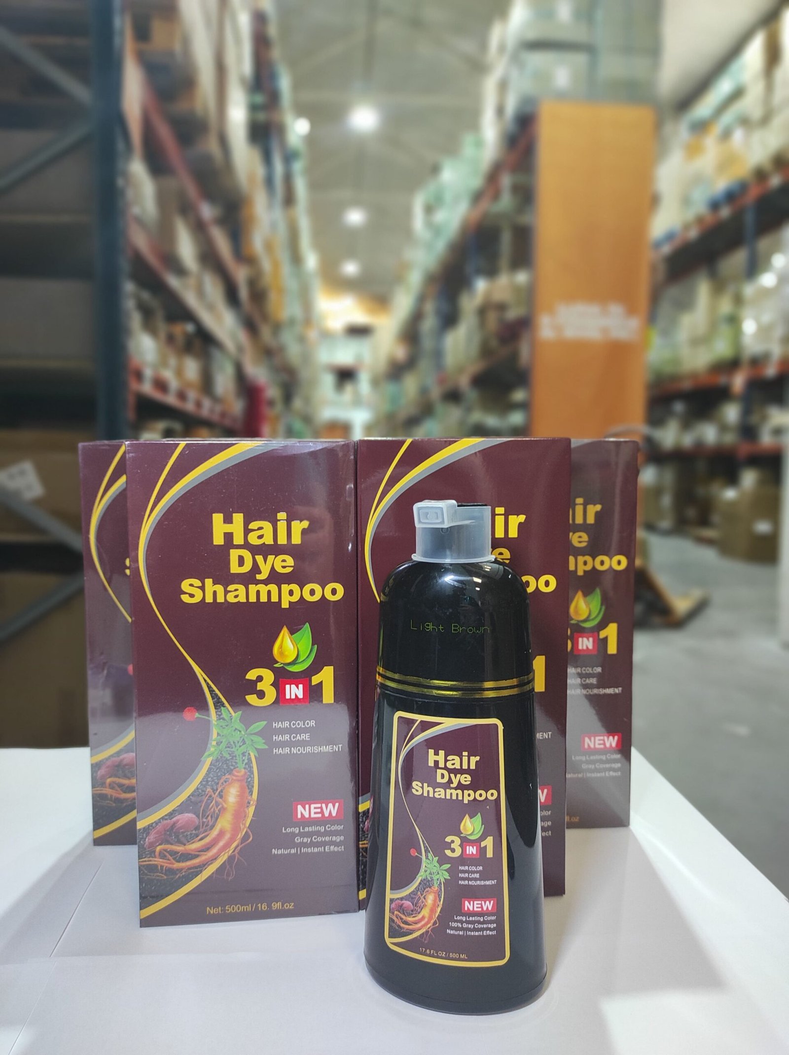 Champú colorante castaño claro para cubrir canas – 500 ml - detalle 3