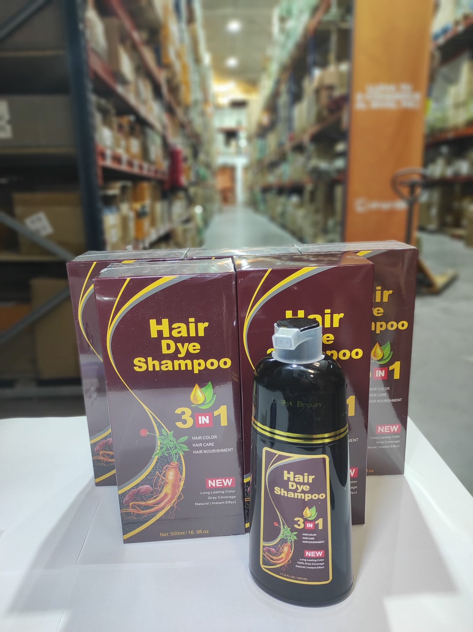 Champú colorante castaño claro para cubrir canas – 500 ml - detalle 4