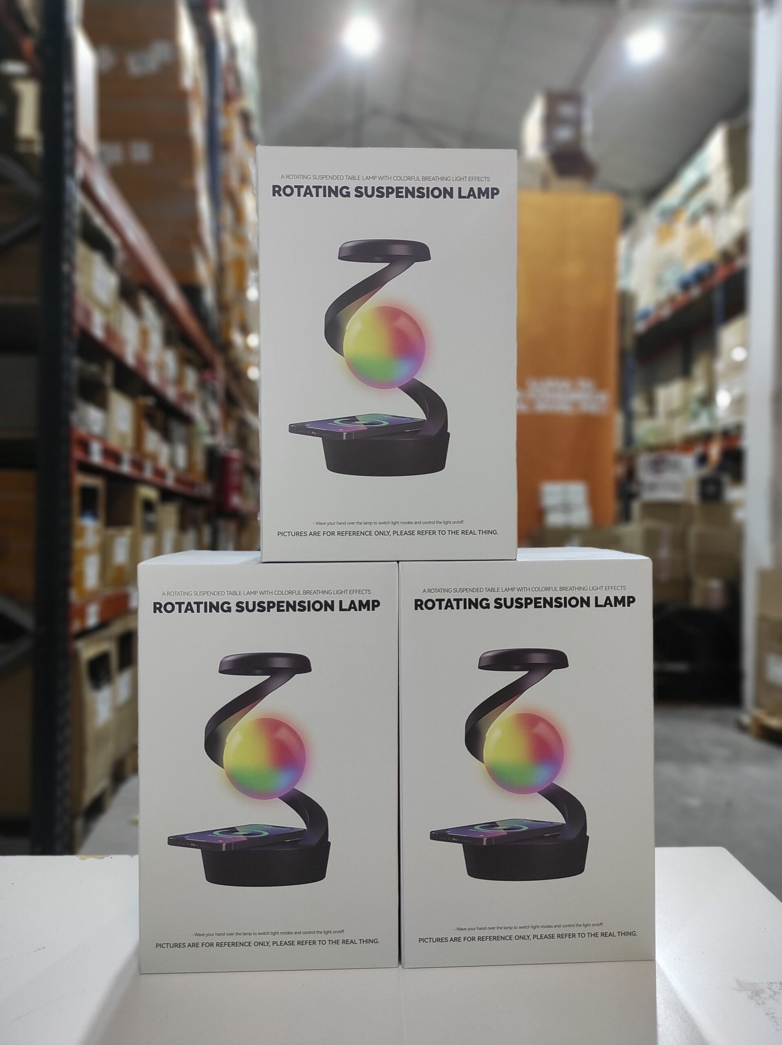 Lámpara de mesa magnética flotante con giro y carga inalámbrica - detalle 3