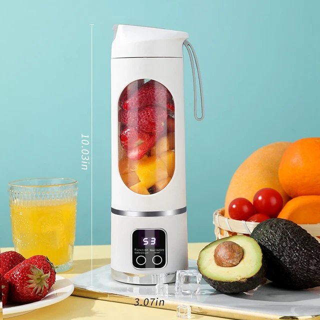 Licuadora portátil 450 ml con 8 cuchillas y batería de 1500 mAh