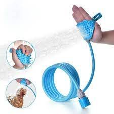 Alcachofa de ducha para mascotas con manguera – azul
