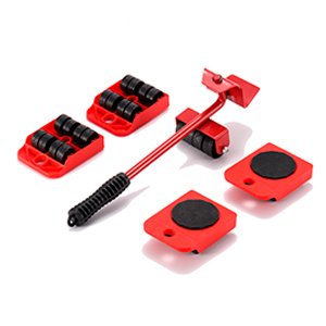 Kit levantador de muebles con palanca y 4 rodillos