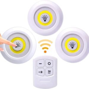 Pack de 3 luces LED inalámbricas con mando a distancia