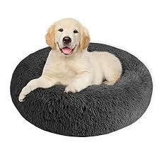 Cama para perro 50 cm gris oscuro acolchada